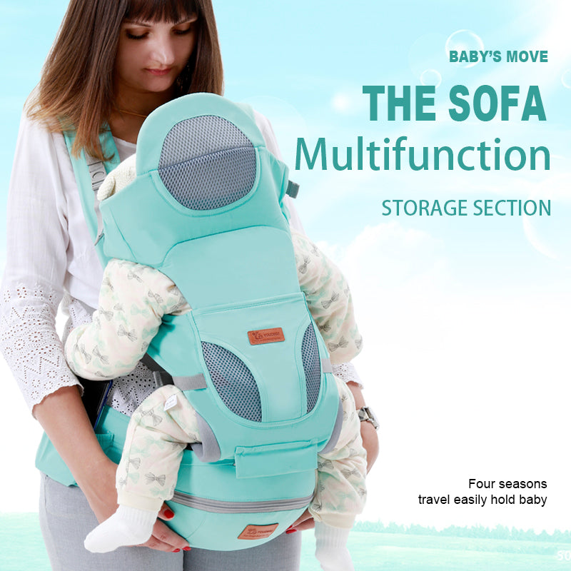 Ergonomic Hipseat Carrier Front Facing  Kangaroo  Wrap Sling for Baby Travel