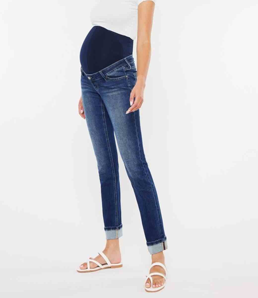Teagan Maternity Straight Fit - Dark Jeans