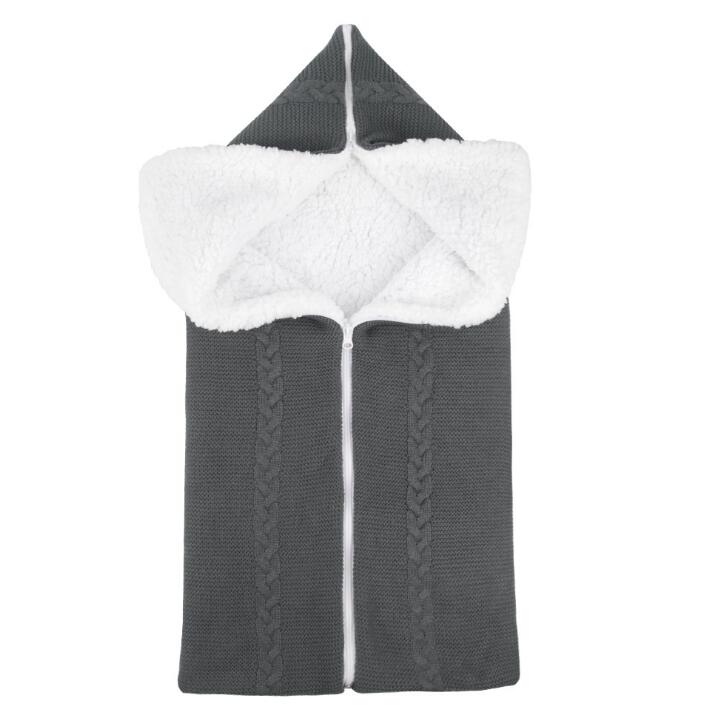 Newborn Winter Baby Sleeping Bag Warm Knit Swaddle Wrap