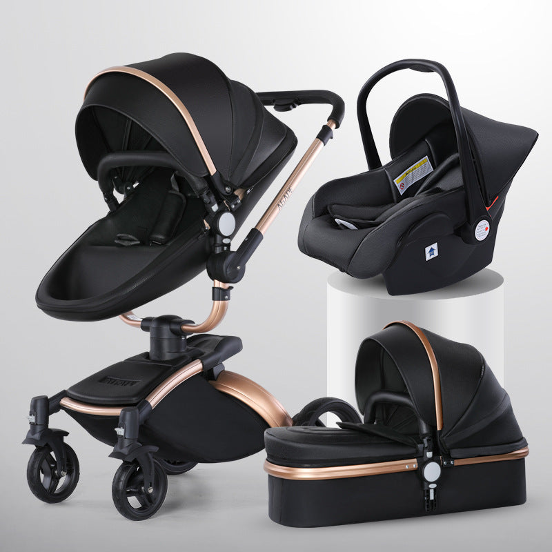 Exclusive High Landscape Baby Stroller 360-degree Rotation 3-in-1