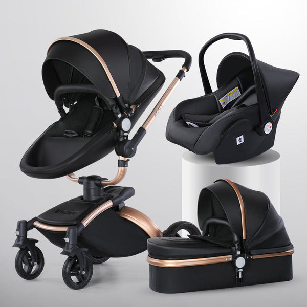 Exclusive High Landscape Baby Stroller 360-degree Rotation 3-in-1