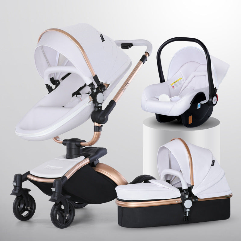 Exclusive High Landscape Baby Stroller 360-degree Rotation 3-in-1