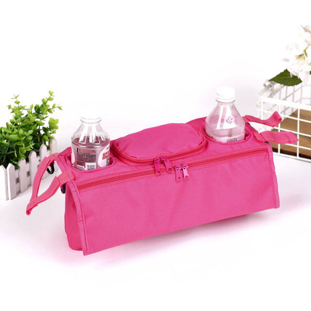 Baby Stroller Organizer Bag with Bottle Cup Holder