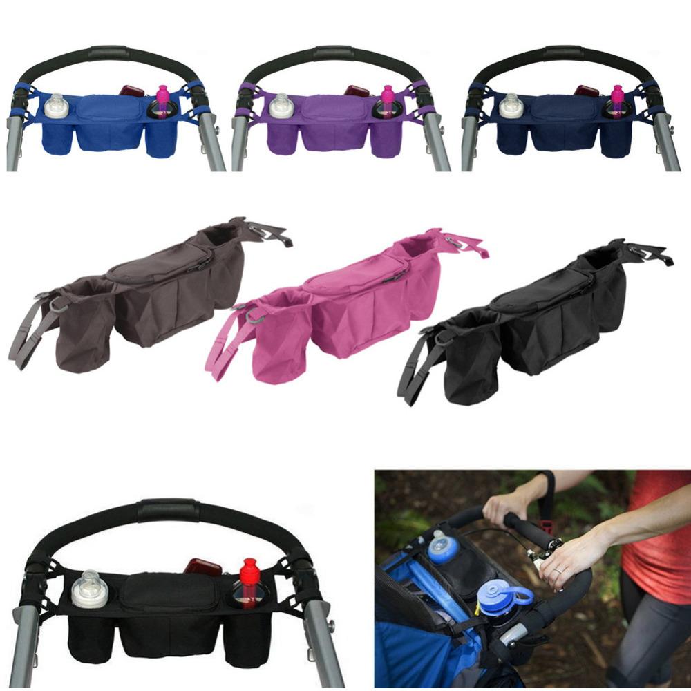 Baby Stroller Organizer Bag with Bottle Cup Holder