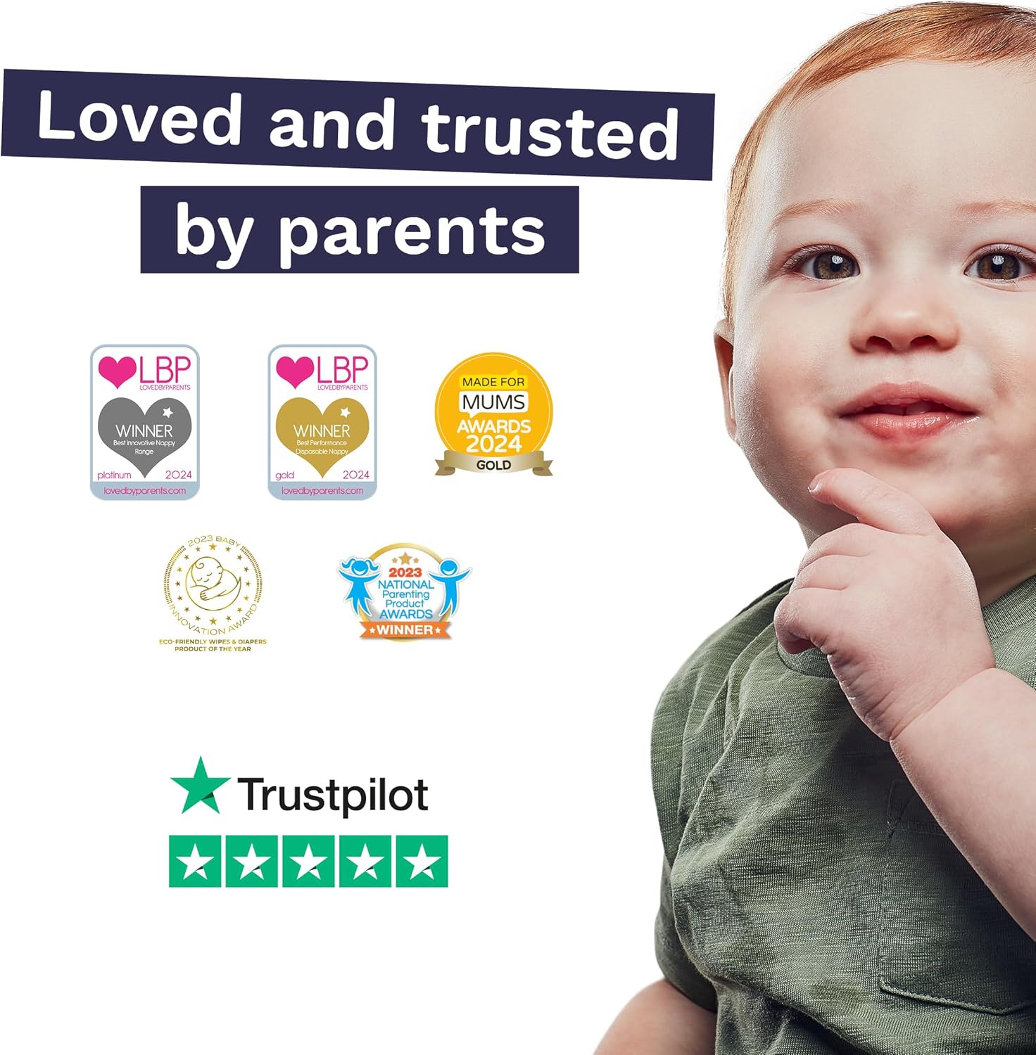 Pura Natural Sensitive Baby Wipes, 99% Water, Unscented & Hypoallergenic, Suitable for Sensitive & Eczema-prone Skin, EWG Verified