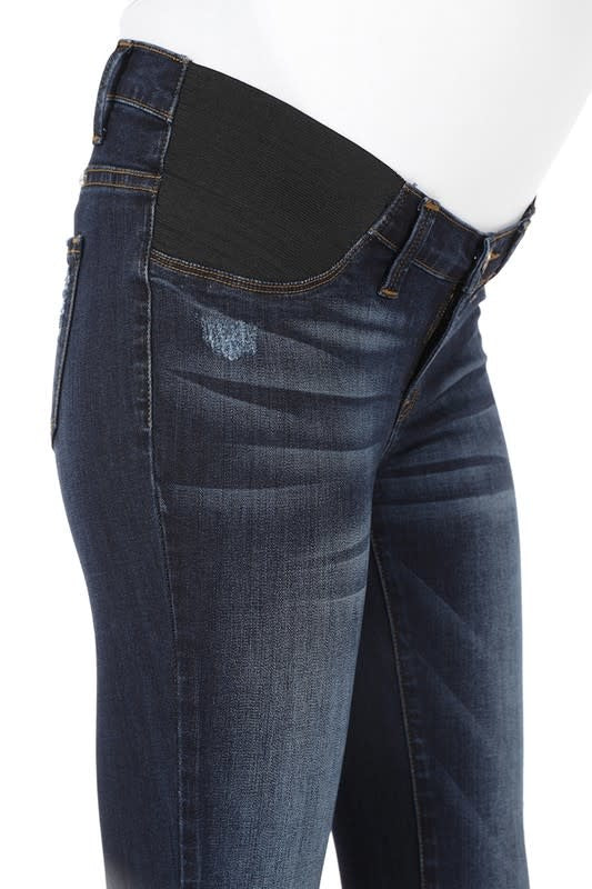 Maternity Distressed Frayed Ankle Jeans