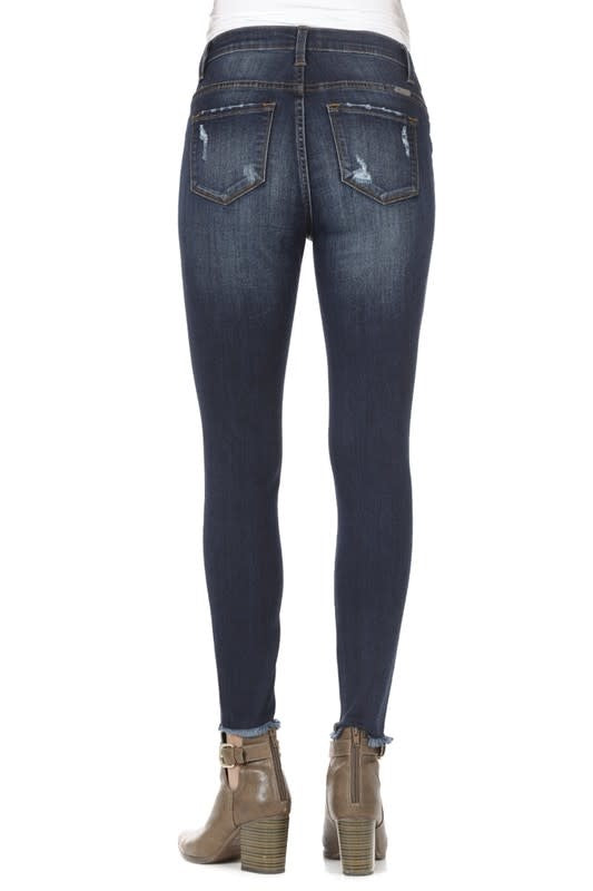 Maternity Distressed Frayed Ankle Jeans