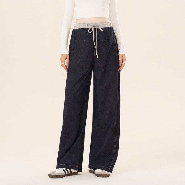 Maternity Faux Denim Wide-Leg Pants – Petite