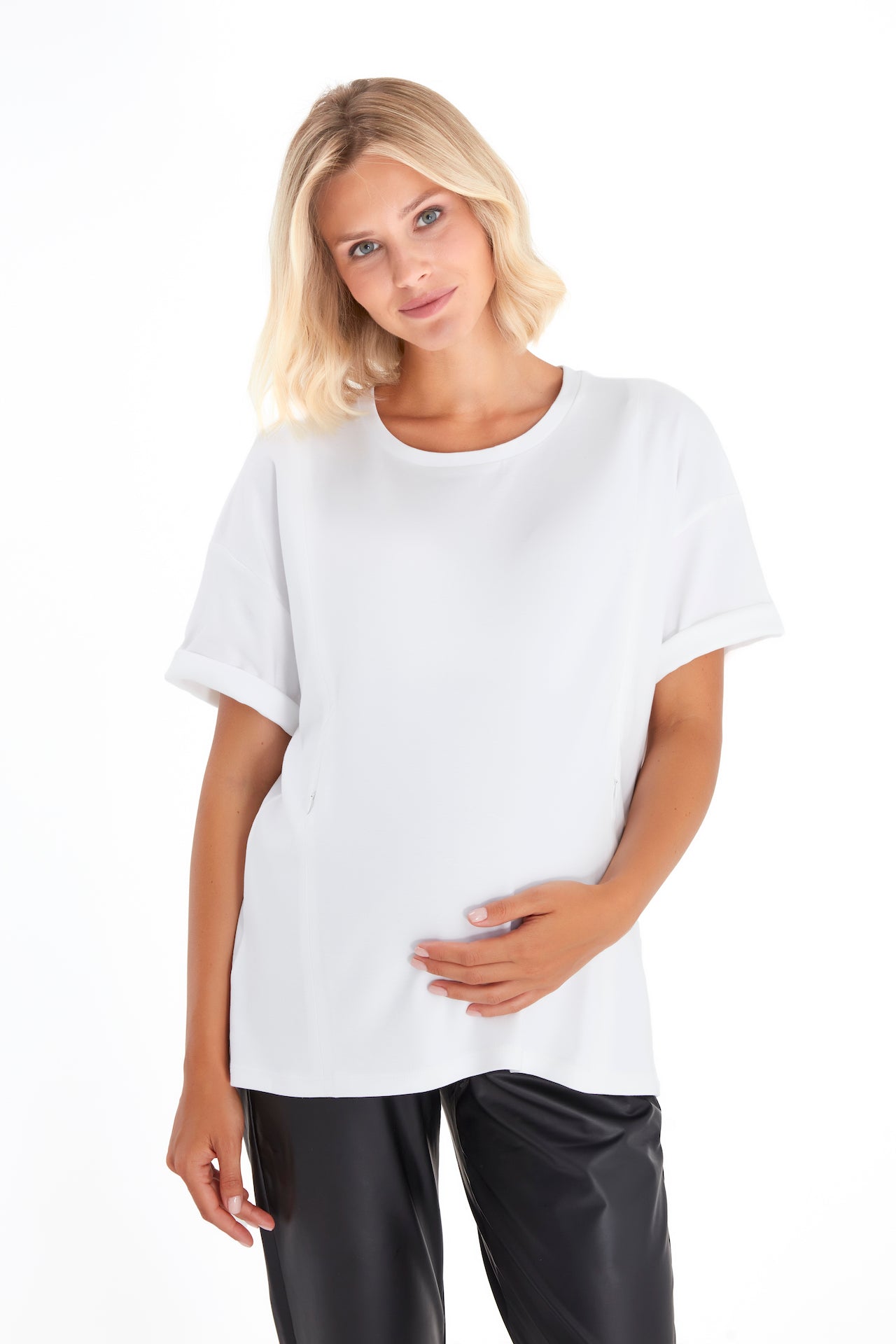 Anytime Side Zip Maternity/Nursing T-Shirt