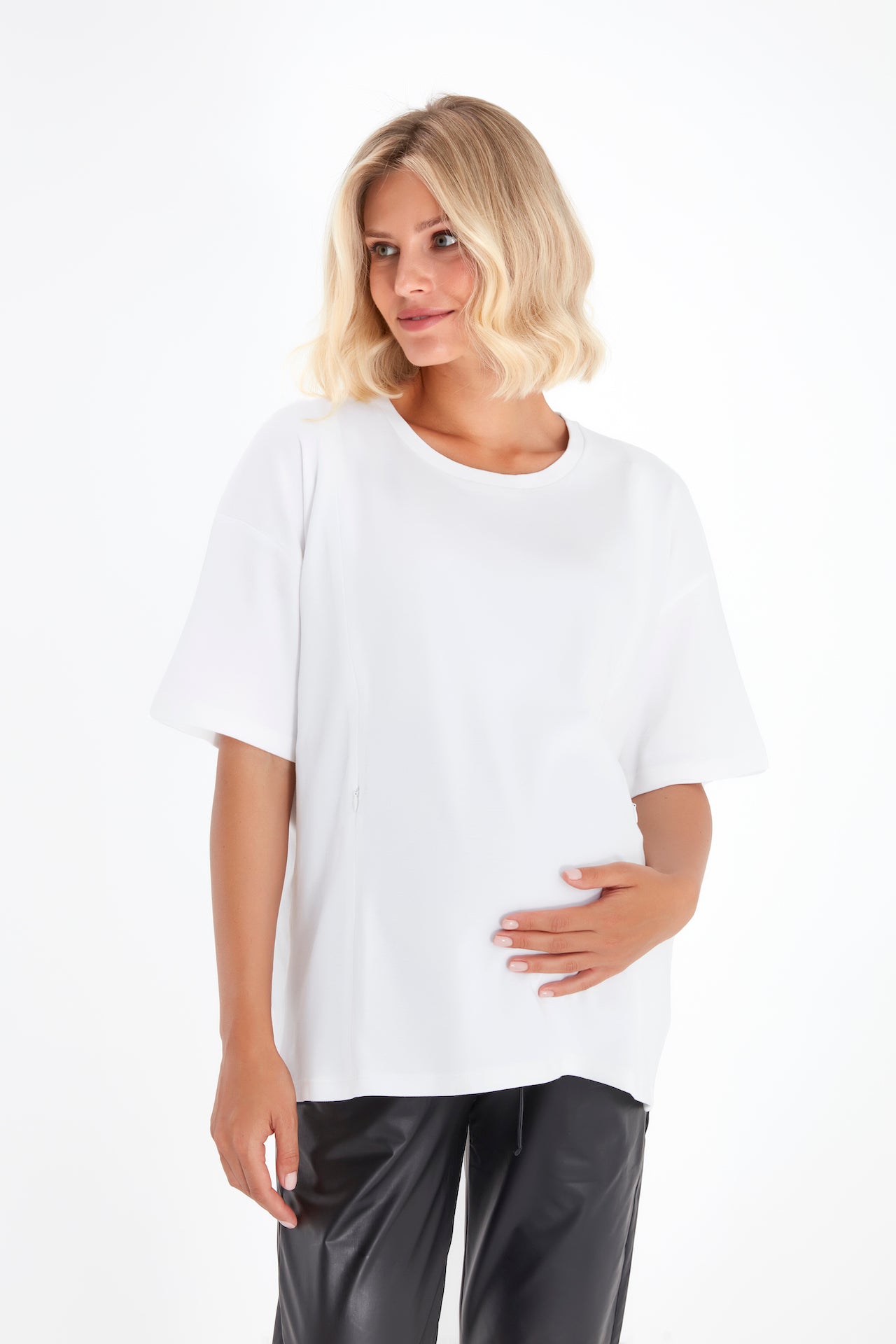 Anytime Side Zip Maternity/Nursing T-Shirt