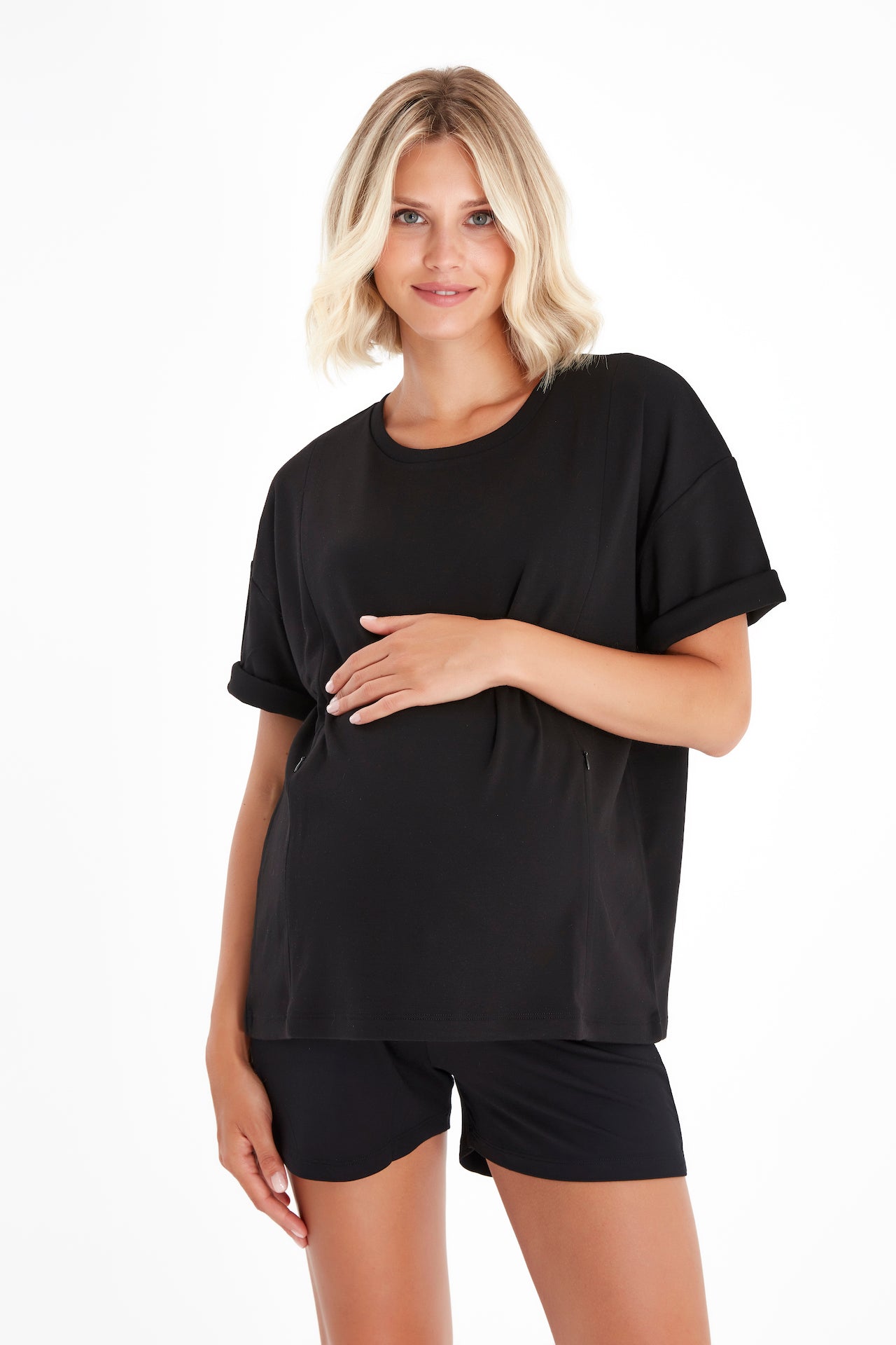 Anytime Side Zip Maternity/Nursing T-Shirt