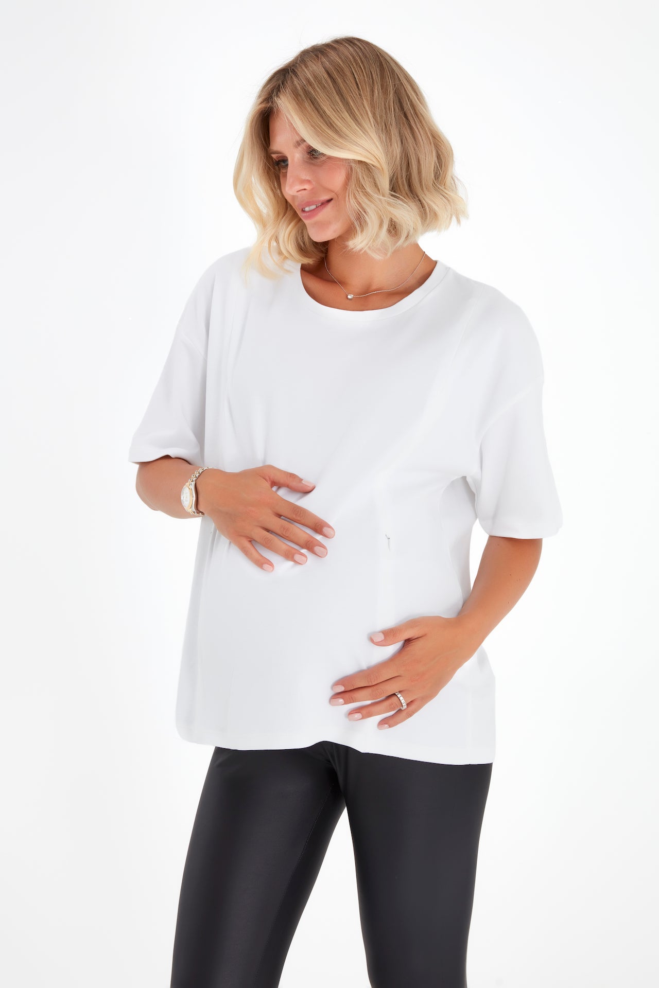 Anytime Side Zip Maternity/Nursing T-Shirt