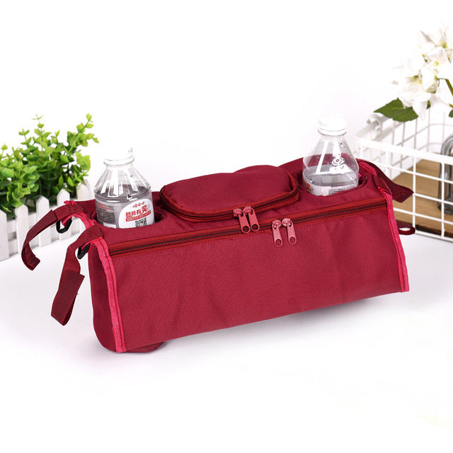 Baby Stroller Organizer Bag with Bottle Cup Holder