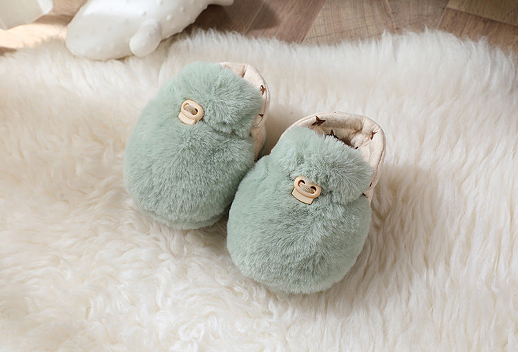 Warm Plush Baby Shoes – Soft Sole Winter Footwear