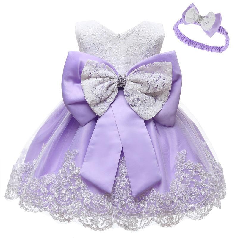 Modern luxury Baby Elegant Baby Girls 1st Year Birthday Dress