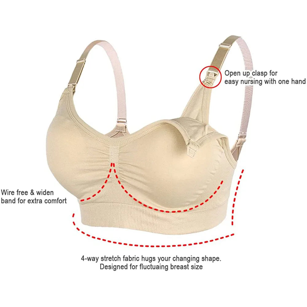 Wire-Free Maternity Nursing Bra – Breathable