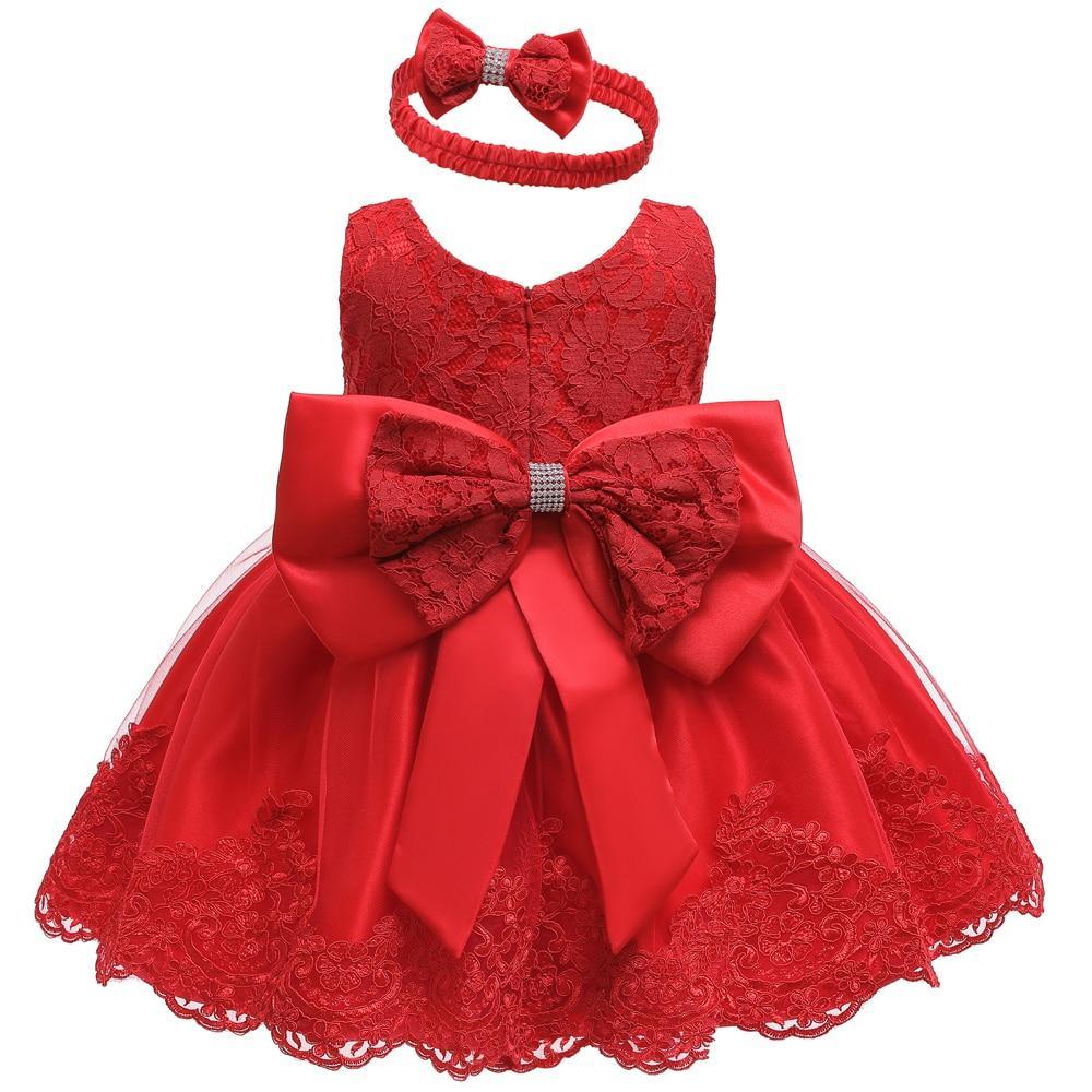 Modern luxury Baby Elegant Baby Girls 1st Year Birthday Dress