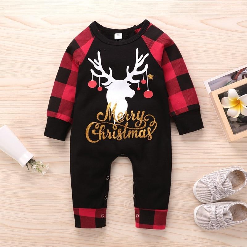 Merry Christmas  Long Sleeve Romper for 0-24 months