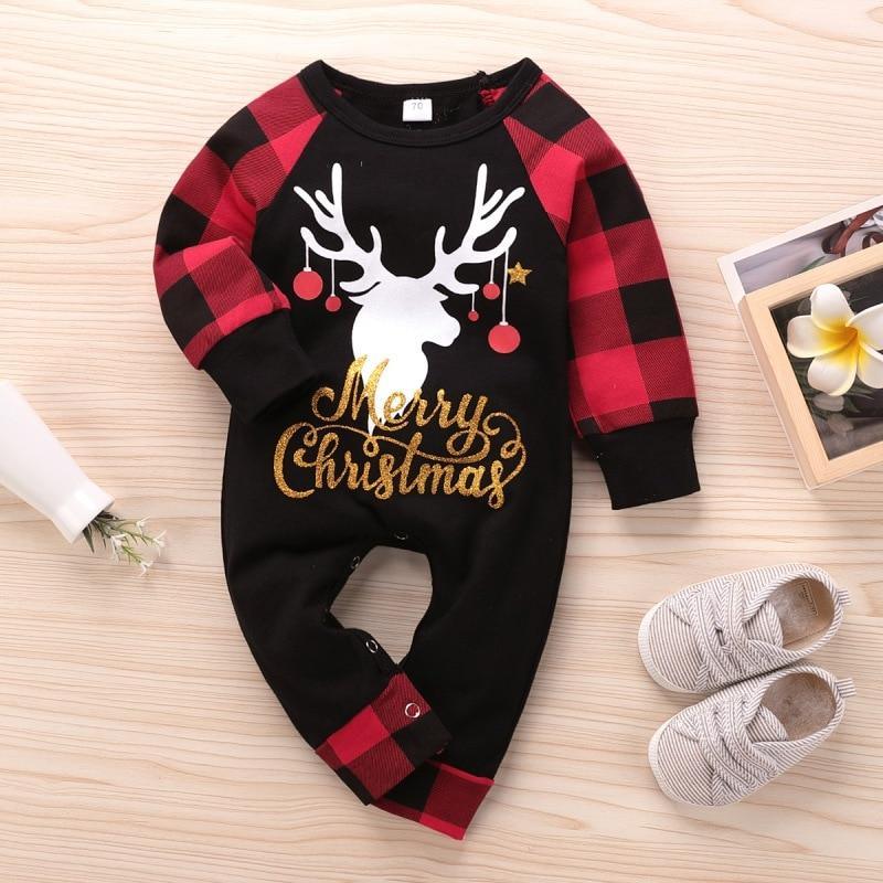 Merry Christmas  Long Sleeve Romper for 0-24 months