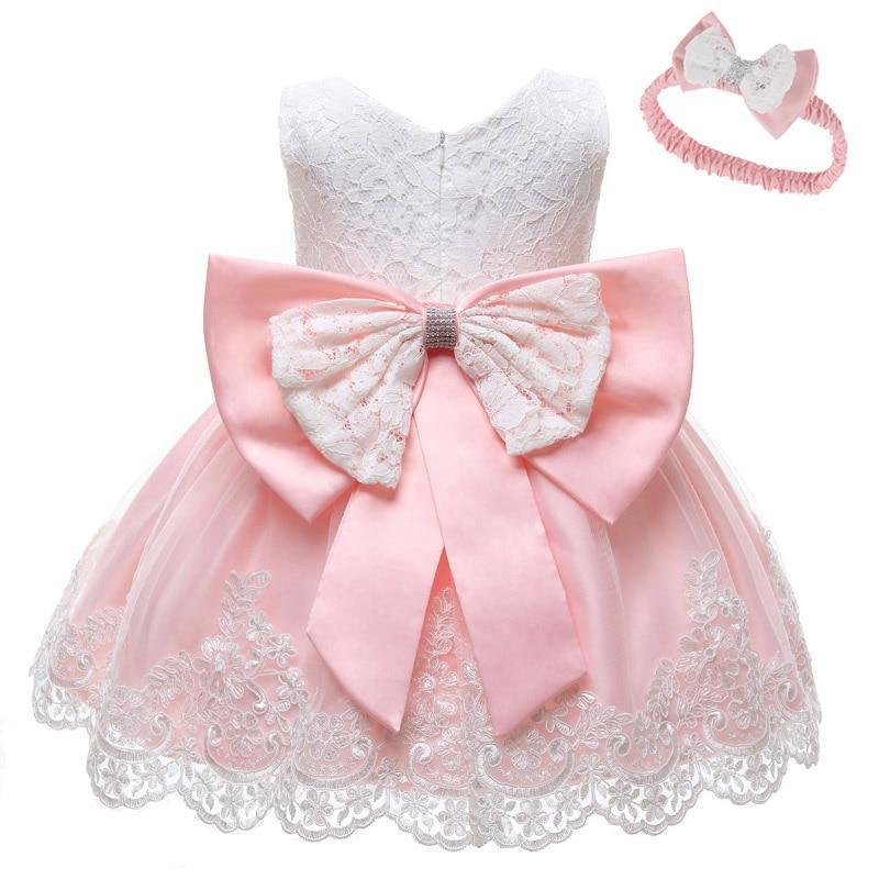 Modern luxury Baby Elegant Baby Girls 1st Year Birthday Dress