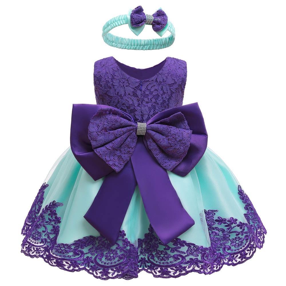 Modern luxury Baby Elegant Baby Girls 1st Year Birthday Dress