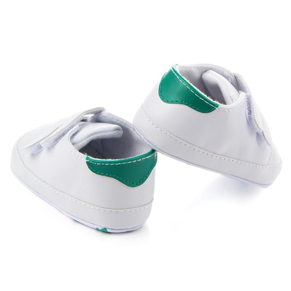 White Soft Sole Baby Sneakers – Infant & Toddler