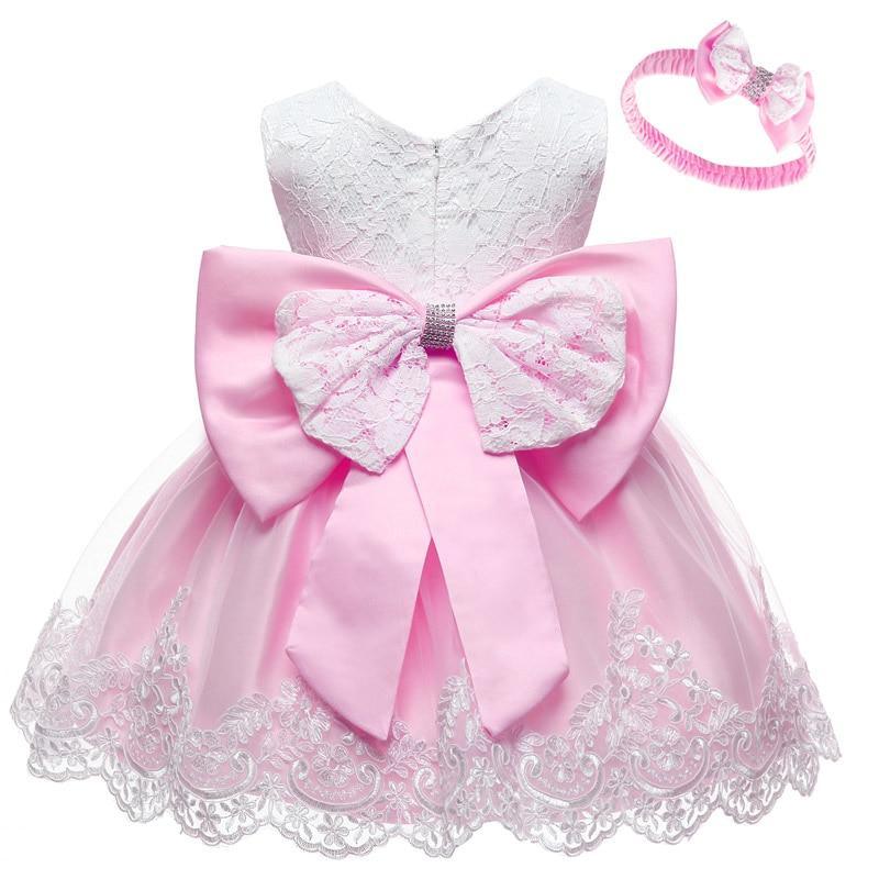 Modern luxury Baby Elegant Baby Girls 1st Year Birthday Dress