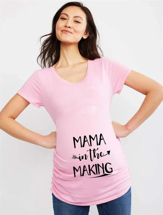 Brand New Women Pregnancy Clothes Baby Now Loading Pls Wait Maternity T-shirt Summer Short Sleeve Pregnant T-shirts