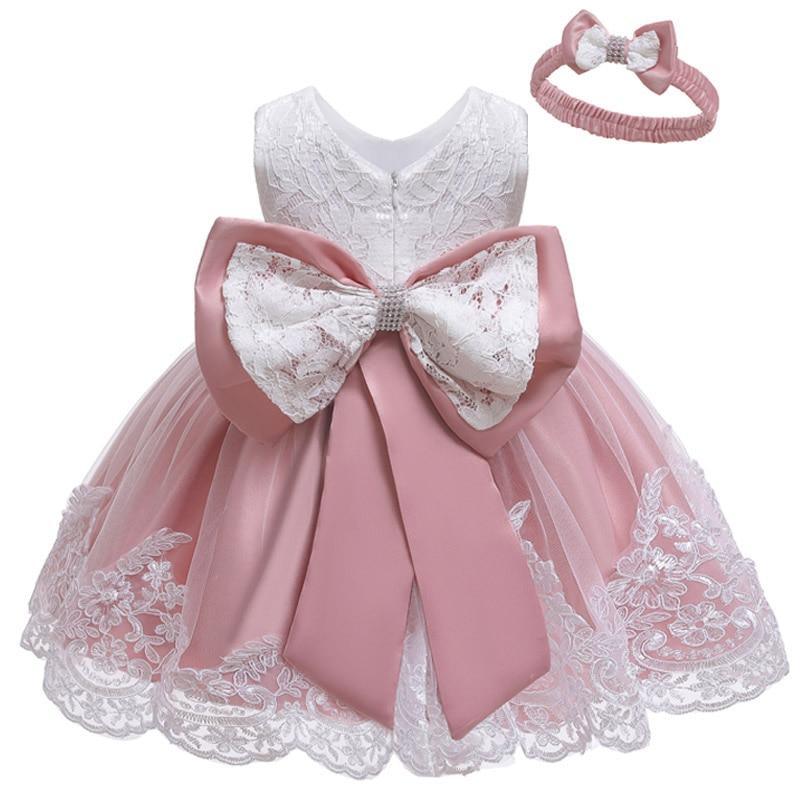 Modern luxury Baby Elegant Baby Girls 1st Year Birthday Dress