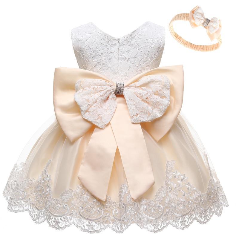 Modern luxury Baby Elegant Baby Girls 1st Year Birthday Dress