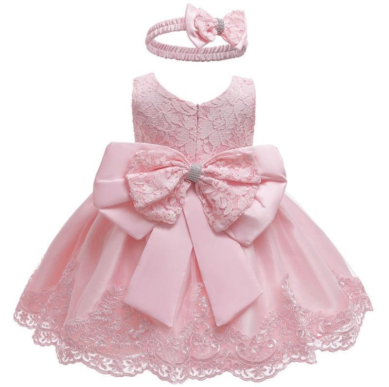 Modern luxury Baby Elegant Baby Girls 1st Year Birthday Dress