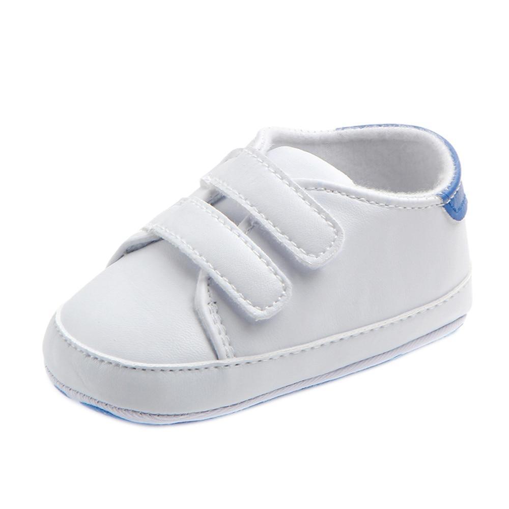 White Soft Sole Baby Sneakers – Infant & Toddler