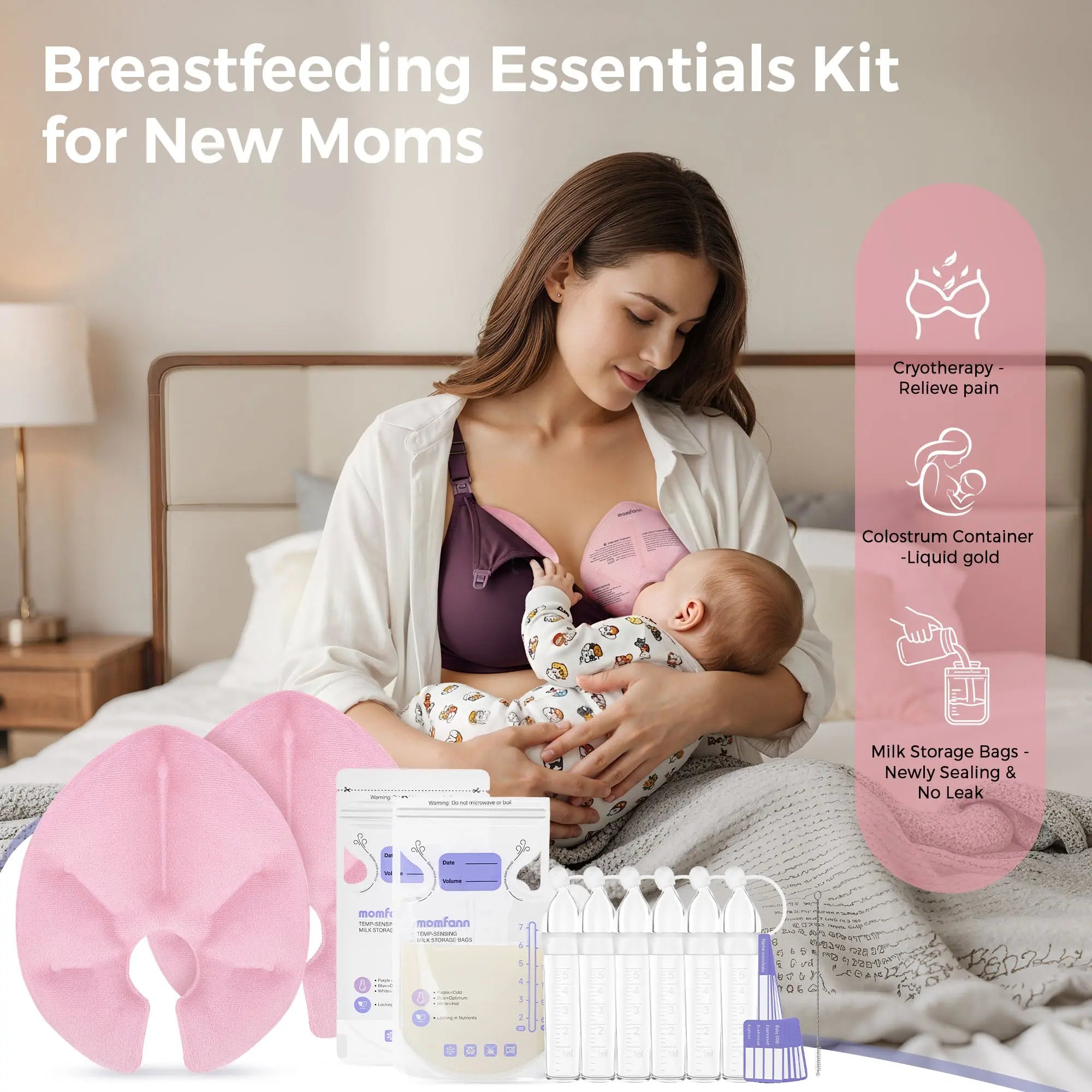 Momfann 58-Piece Breastfeeding Essentials Kit