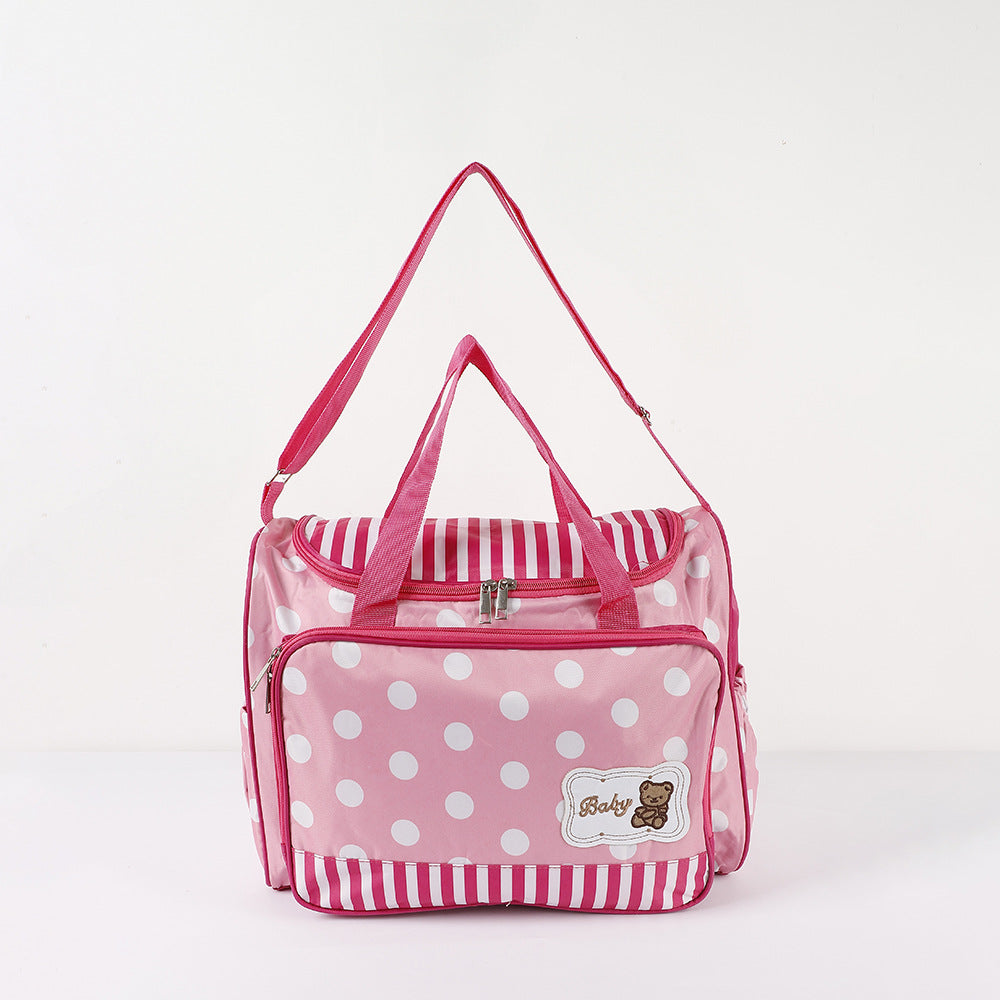 Maternity Waterproof Polka Dot Diaper Bag