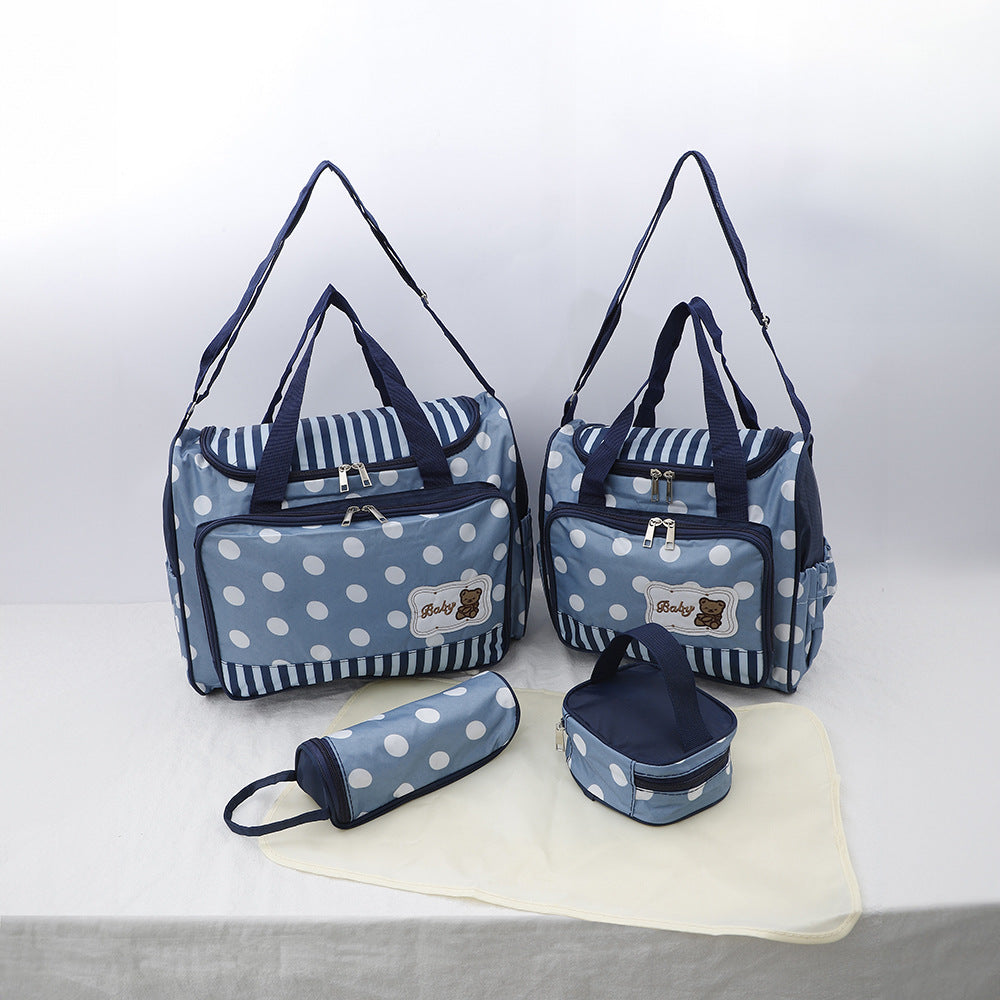 Maternity Waterproof Polka Dot Diaper Bag