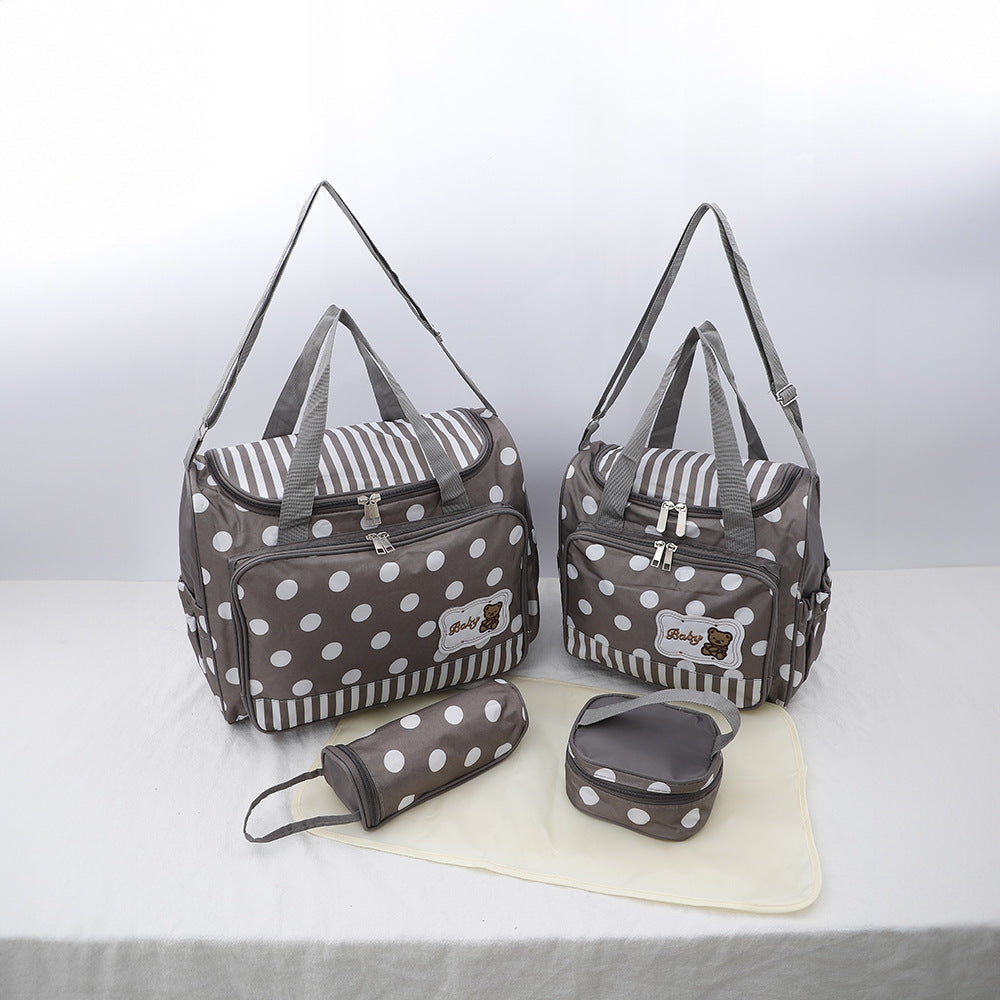 Maternity Waterproof Polka Dot Diaper Bag