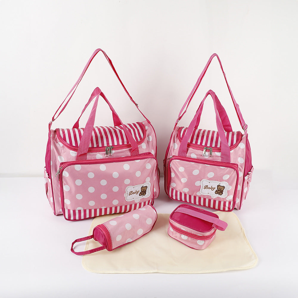 Maternity Waterproof Polka Dot Diaper Bag