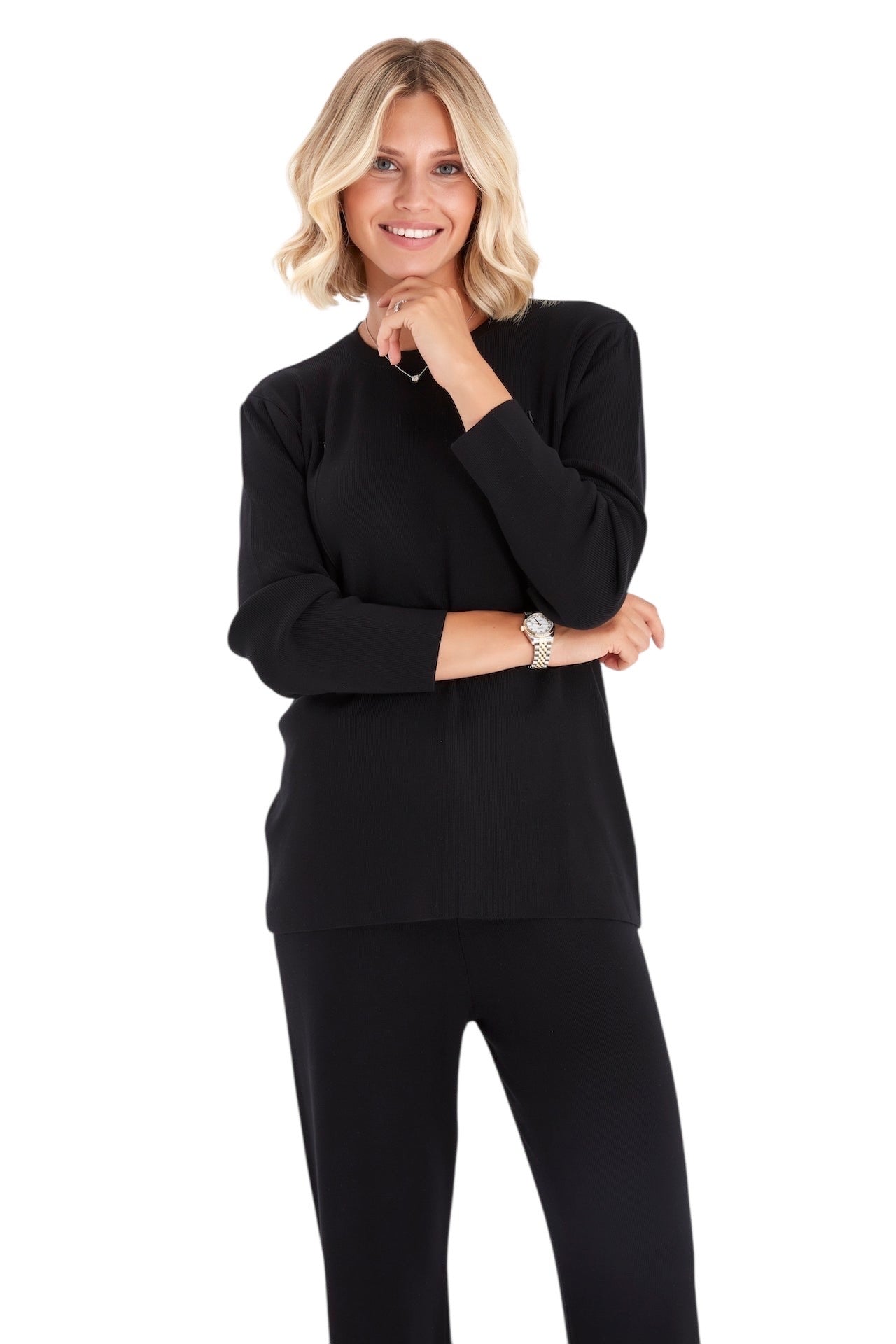 Effortless Elegance Set  Side Zip Long Sleeve Maternity/Nursing outfit