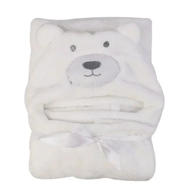 Soft Comfortable Baby Cartoon Hooded Towel