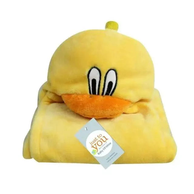 Soft Comfortable Baby Cartoon Hooded Towel