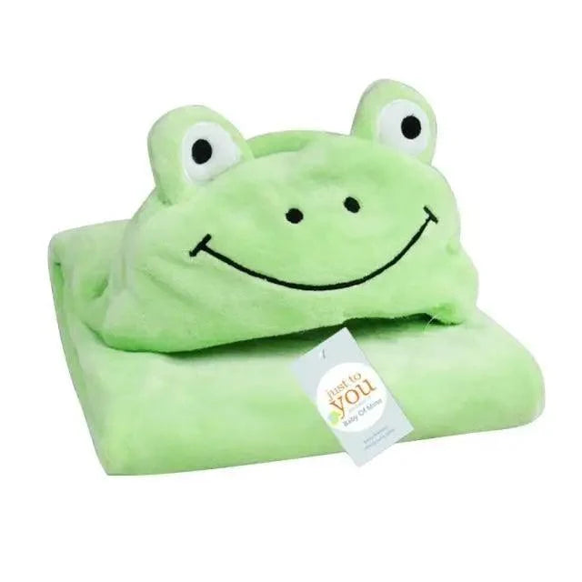 Soft Comfortable Baby Cartoon Hooded Towel