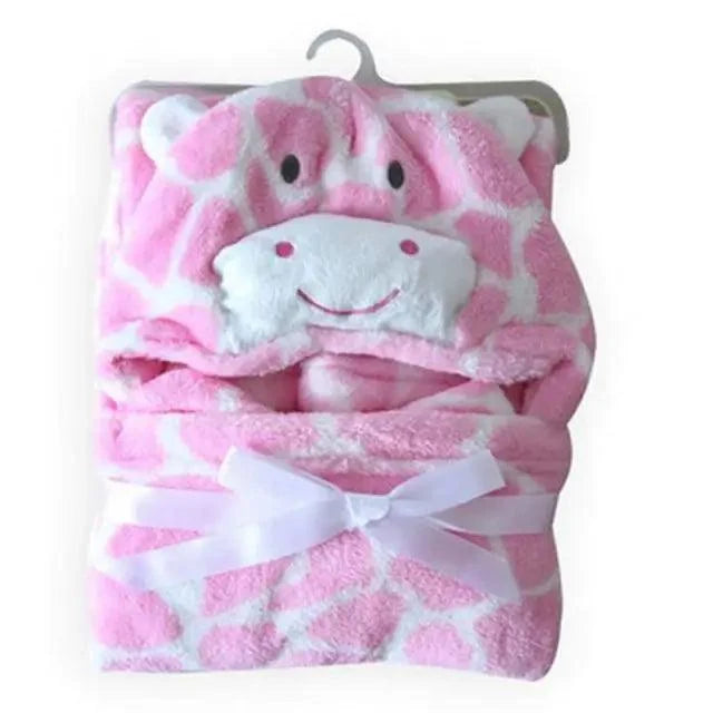 Soft Comfortable Baby Cartoon Hooded Towel