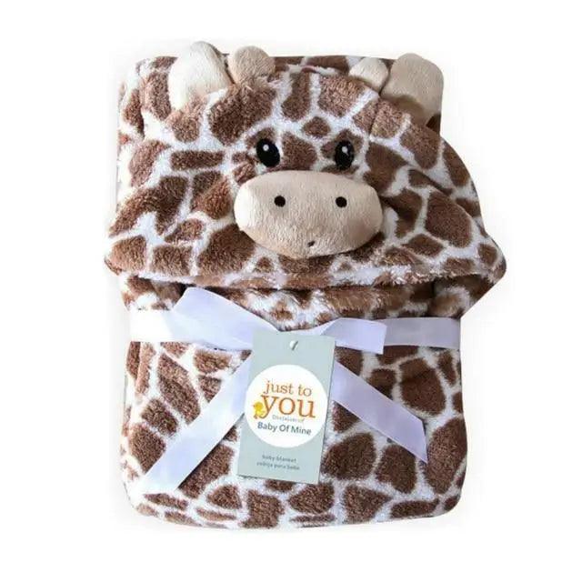 Soft Comfortable Baby Cartoon Hooded Towel