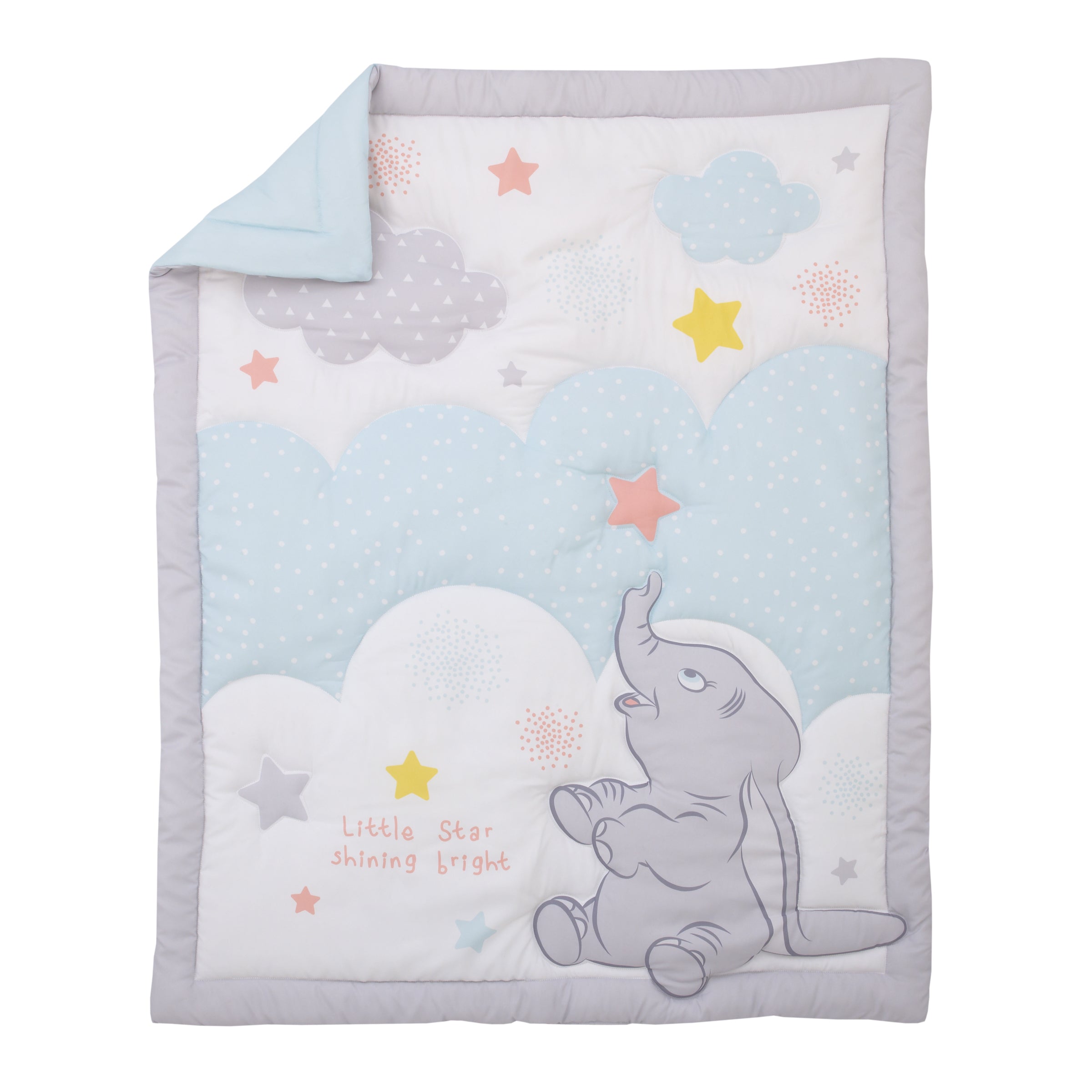 Disney Dumbo Shine Bright Lil Star 4 Piece Nursery Crib Bedding Set