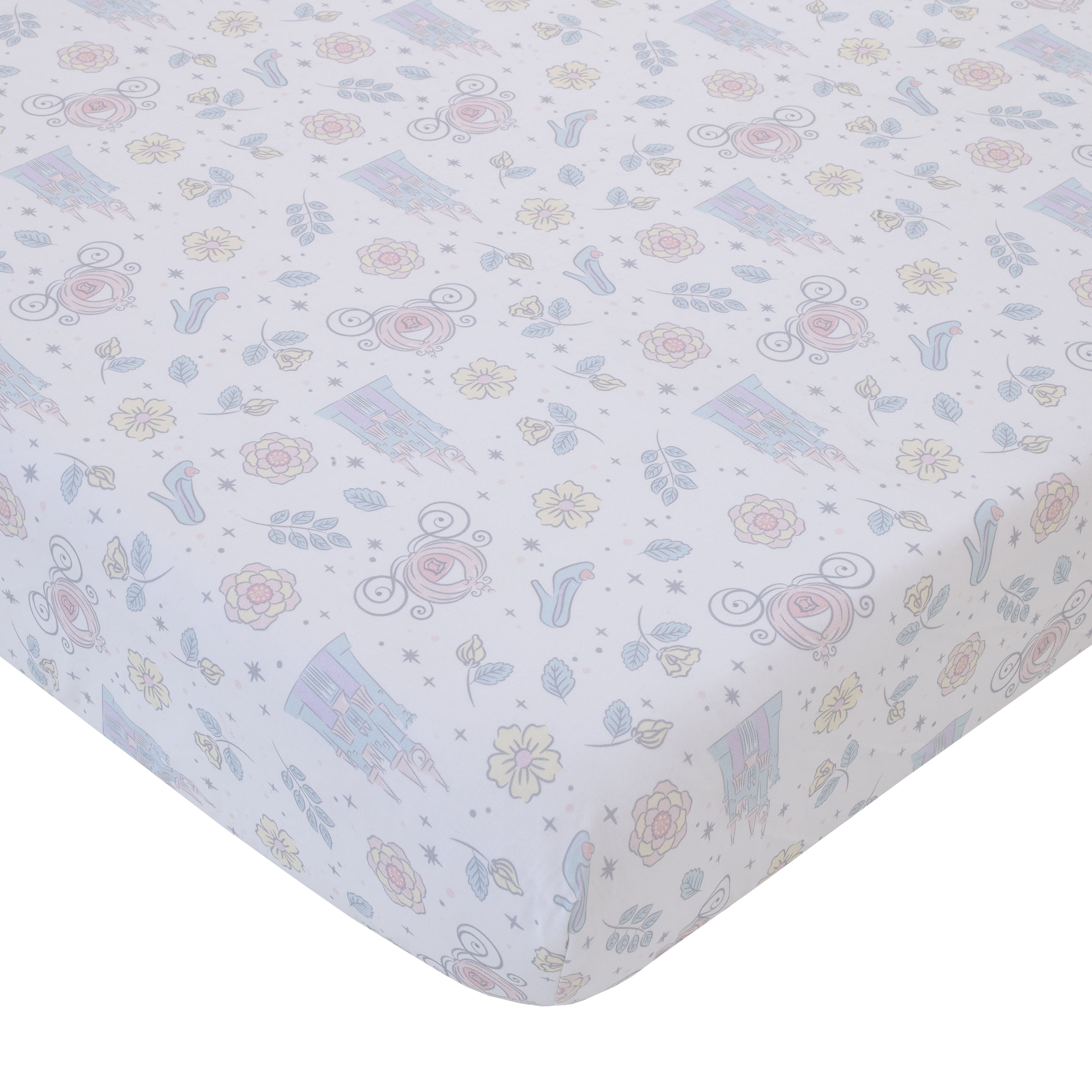Disney Sweet Princess  Cinderella 3 Piece Nursery Crib Bedding Set