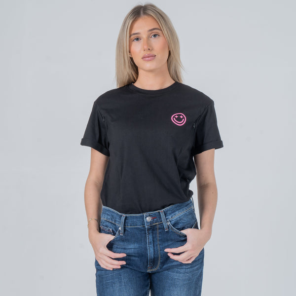 Mom Era Organic Cotton Nursing T-Shirt - Pink